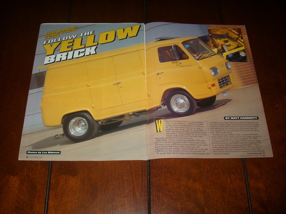 1965 FORD ECONOLINE HOT ROD   ***ORIGINAL 1994 ARTICLE