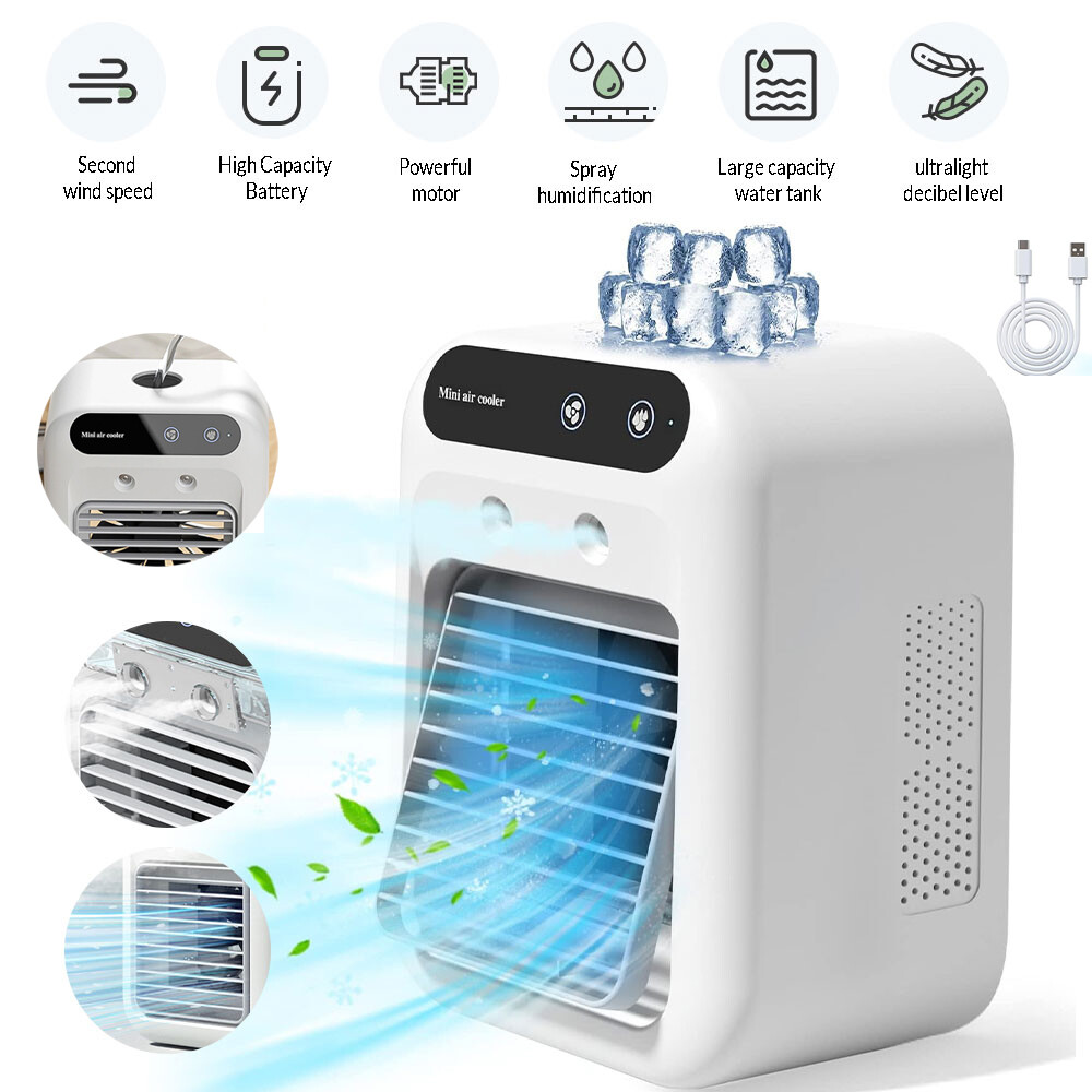 Portatil Aire Acondicionado Ventilador De Refrigeracion Para Cuarto Casa Coche