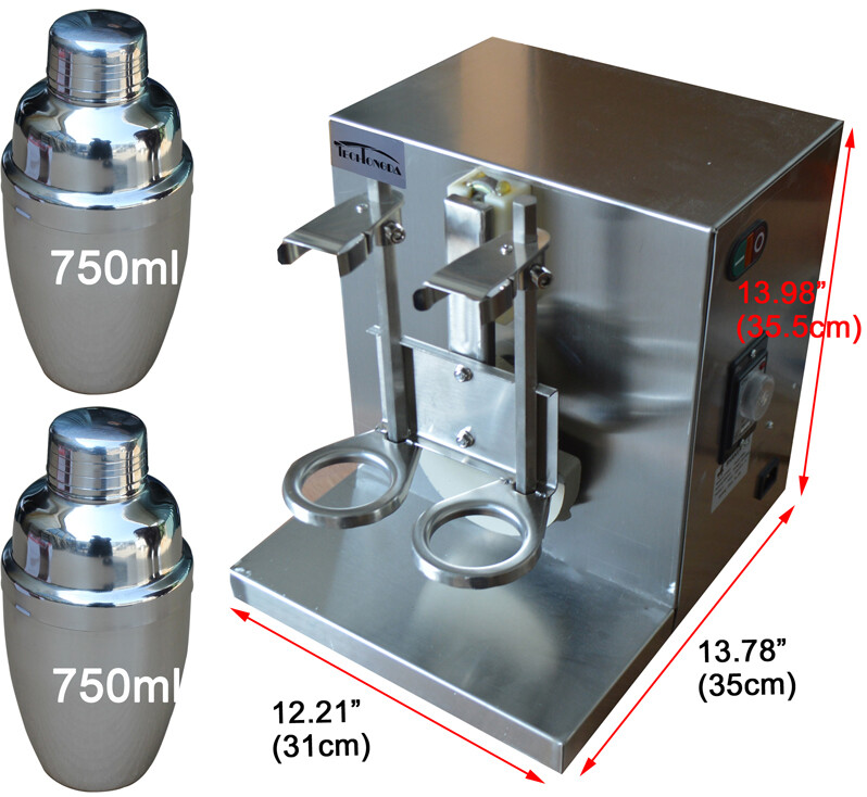 110V Bubble Boba Milk Tea Shaker Machine Auto Shaking Mixer Double Frame