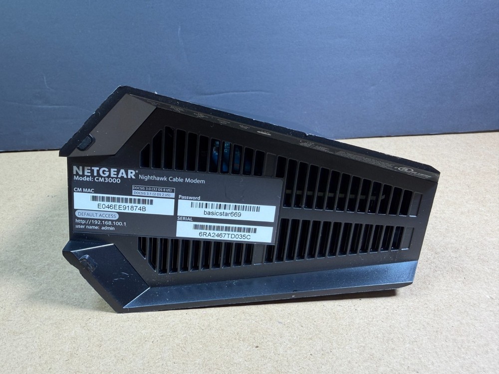 NETGEAR Nighthawk CM3000 High Speed Cable Modem Works Read!