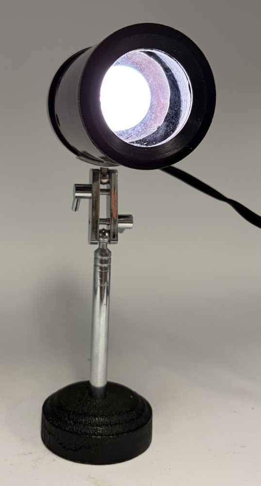 Vintage Perfect Adjustable Microscope Lamp Model No. 807 - Works