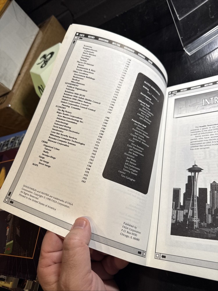 Seattle Sourcebook Shadowrun RPG 1990 7201 FASA