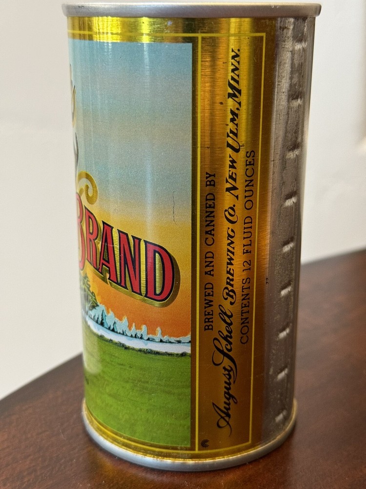 Schell's Deer Brand Export II - Empty Beer Can Bottom Opened - colorful clean
