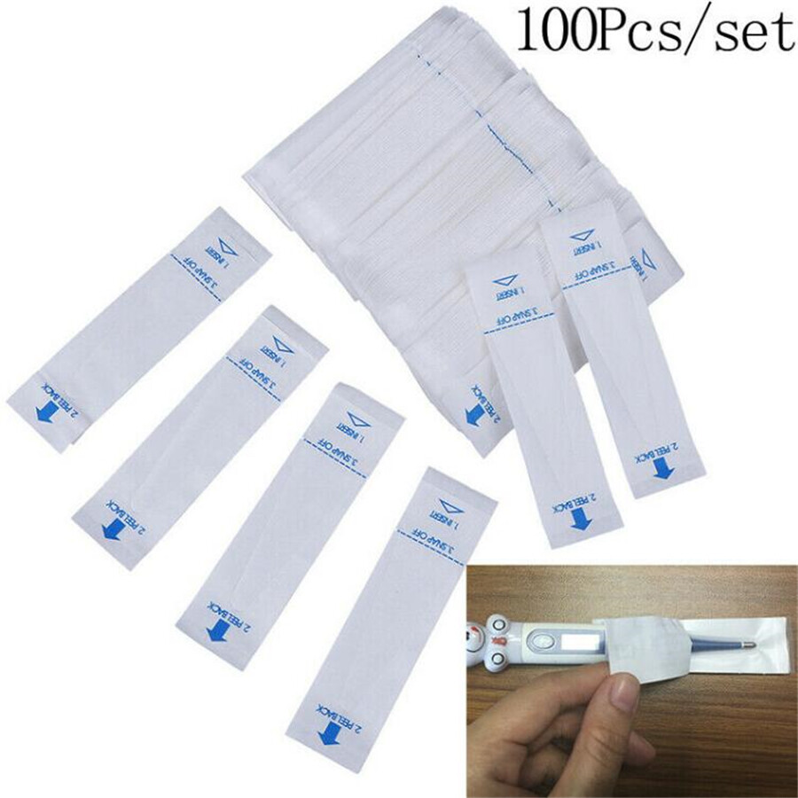 100pcs Digital Thermometer Probe Covers Disposable Protector Electronic Cover
