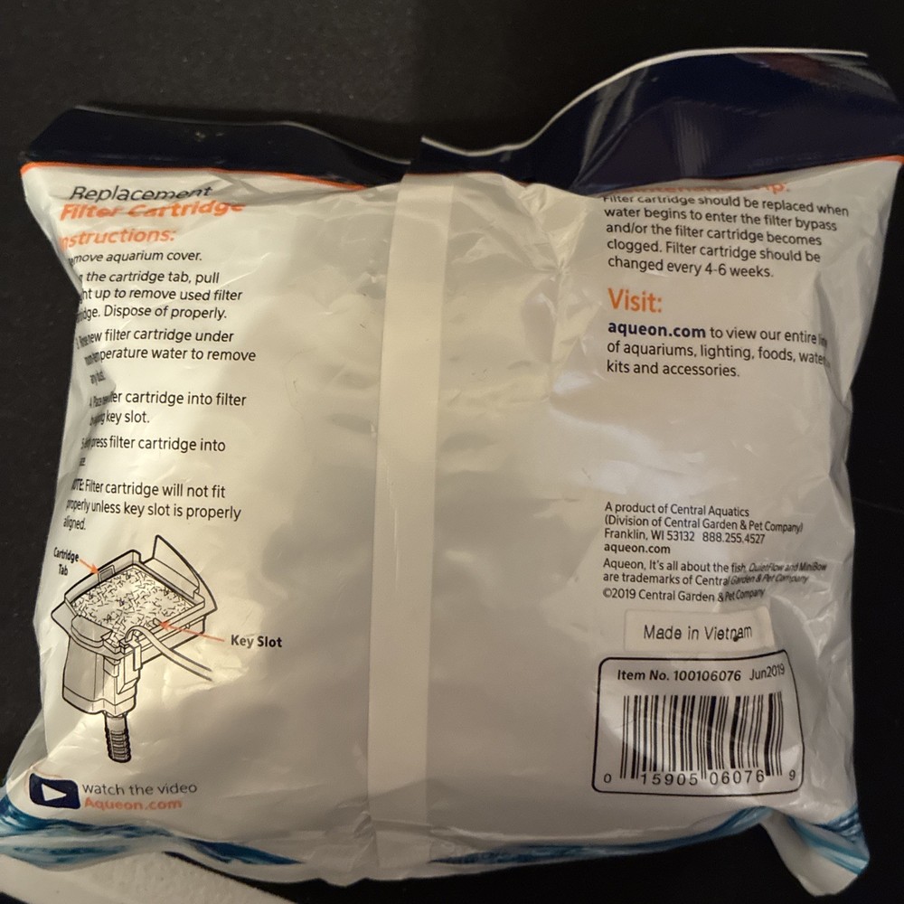 Aqueon Small 3 Pack Replacement Filter Cartridges with Activated Carbon