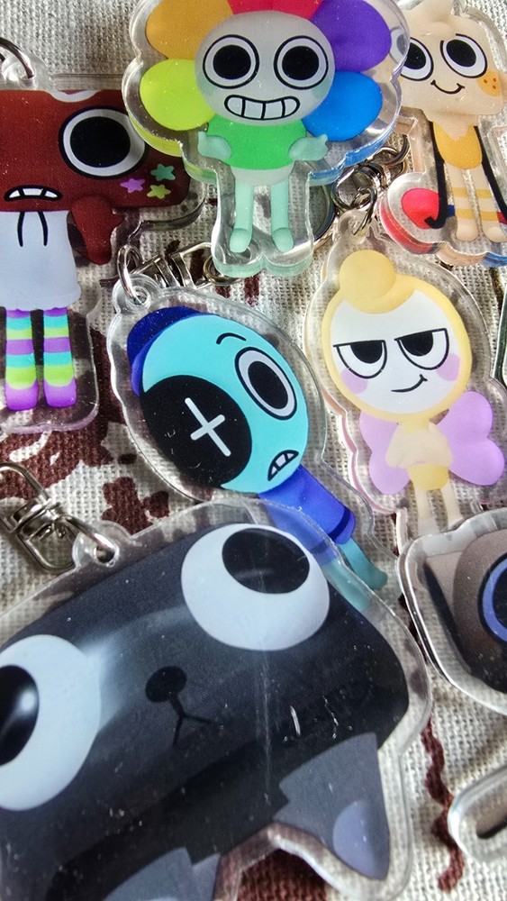 8pcs Set Amine Dandy's World keychain,Keyring/ bag charm/Acrylic Keychains.