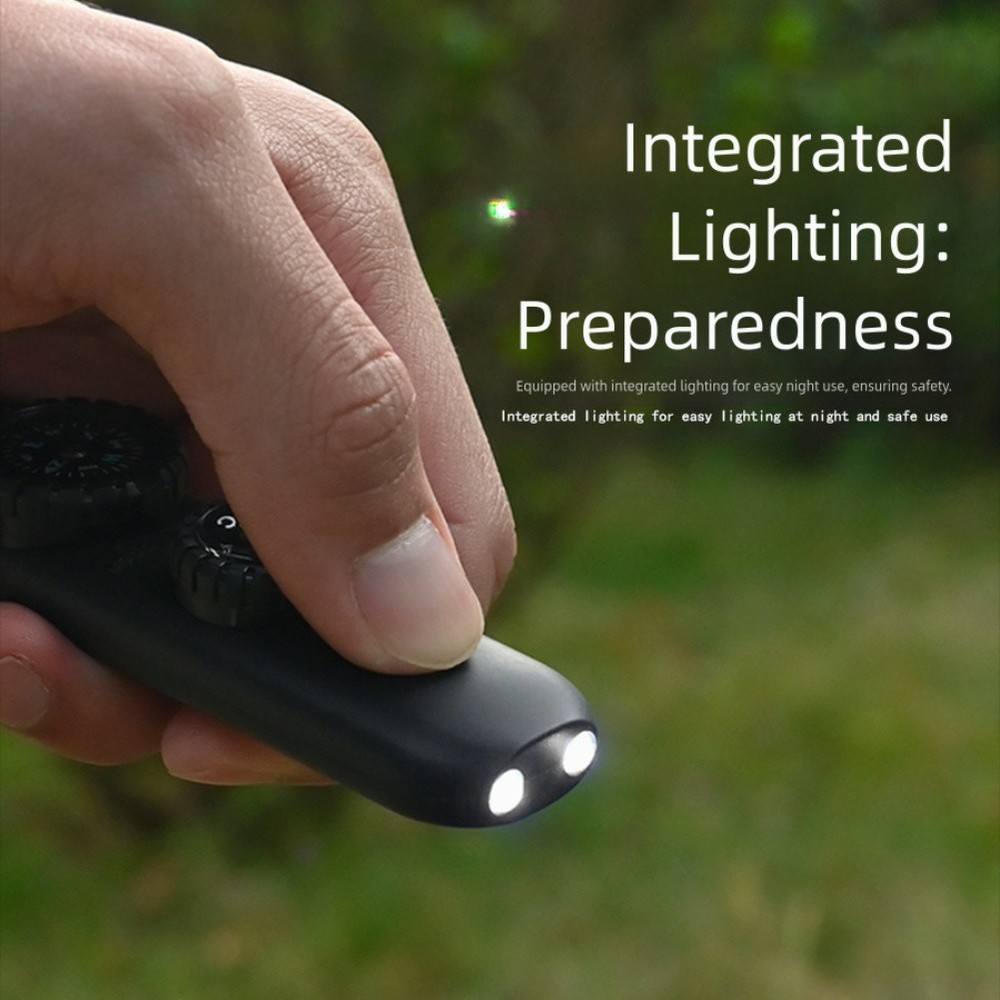 Multi functional 7 in 1 Whistle with LED Light For Compass for Camping Gear