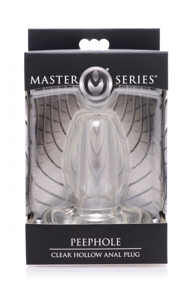 MASTER SERIES PEEPHOLE CLEAR HOLLOW ANAL PLUG
