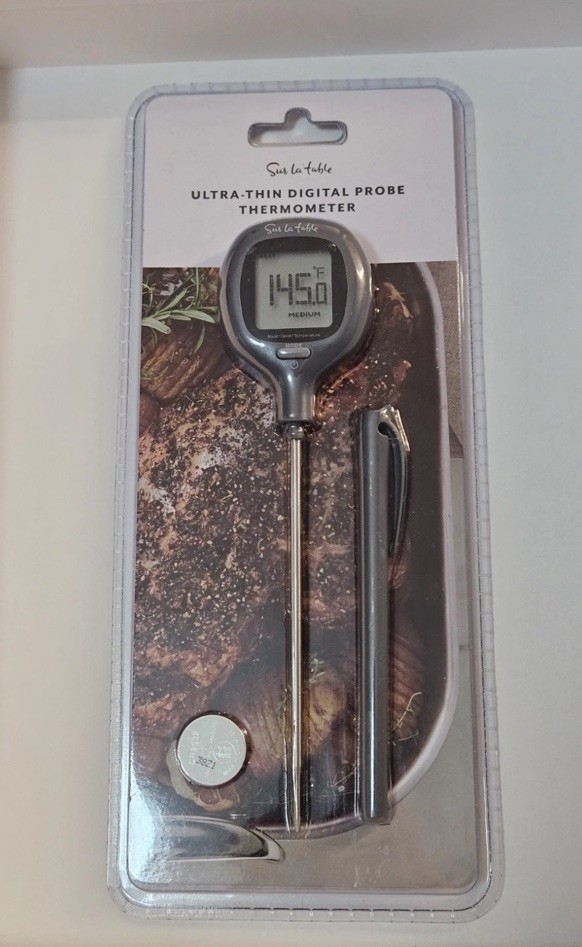 Sur La Table Ultra Thin Digital Probe Thermometer (Gray)