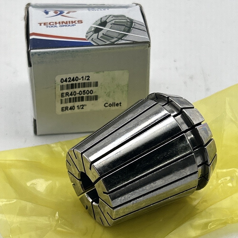 Techniks Tool Group 1 Pc ER40 Collets Common Size 1/2"