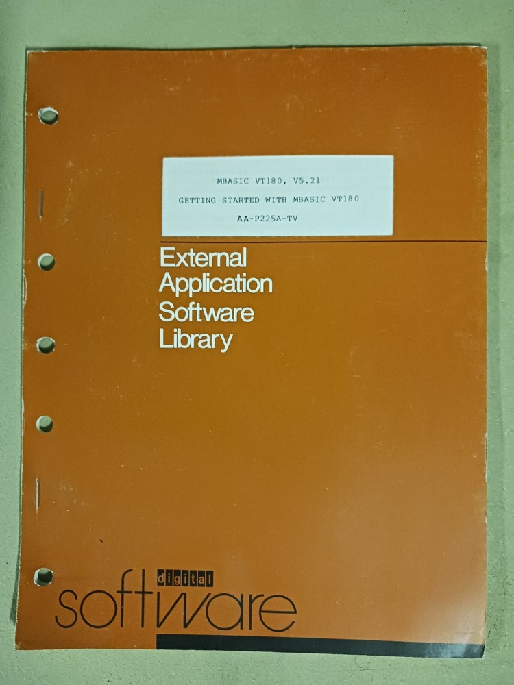 MBASIC VT180 V5.21: BASIC-80 Reference Manual, Getting Started with MBASIC VT180