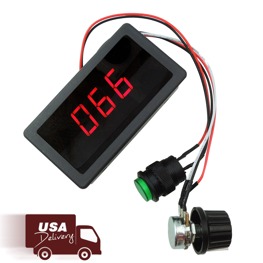 DC 6V 12V 24V 30V Max 8A Digital Display PWM DC Motor Speed Controller Switch