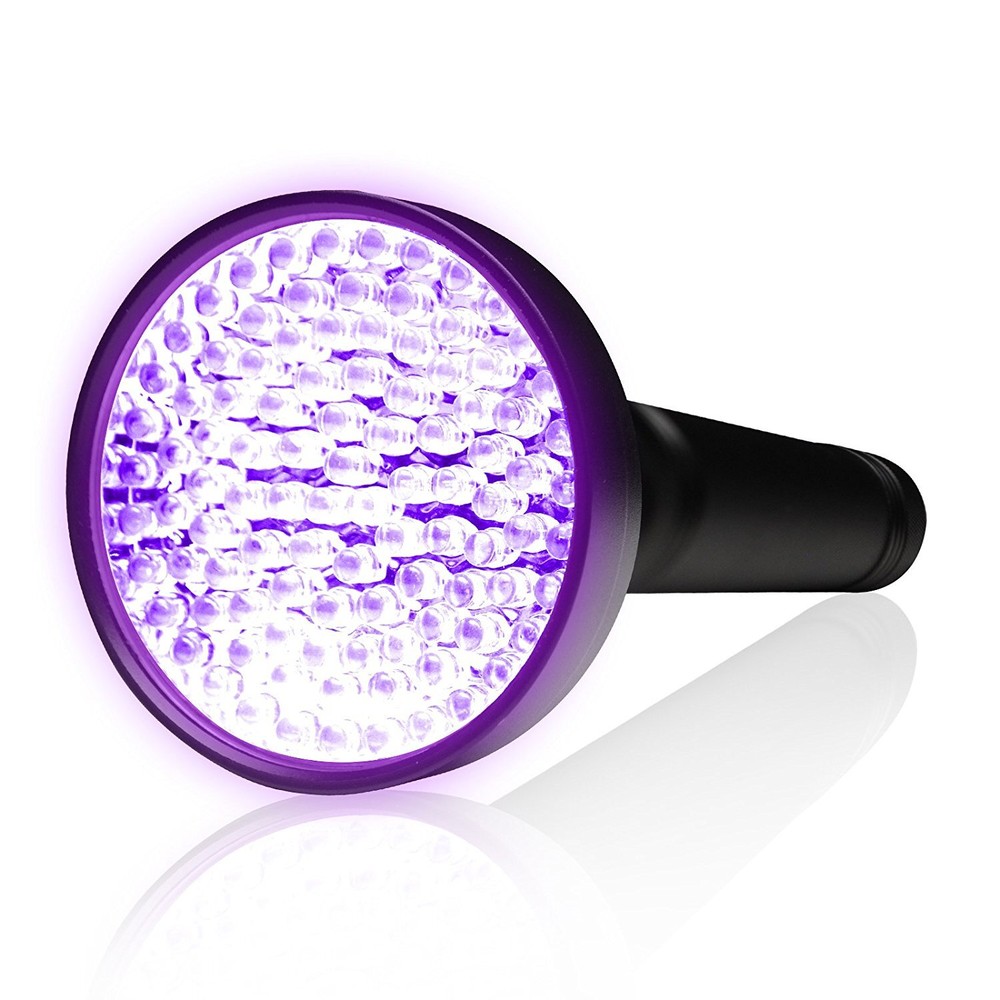 100 LED UV Flashlight 395nm Ultraviolet Blacklight Detector Handheld Torch Light