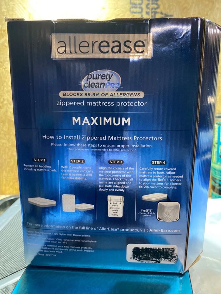 Twin Maximum Bed Bug and Allergy Mattress Protector White - AllerEase