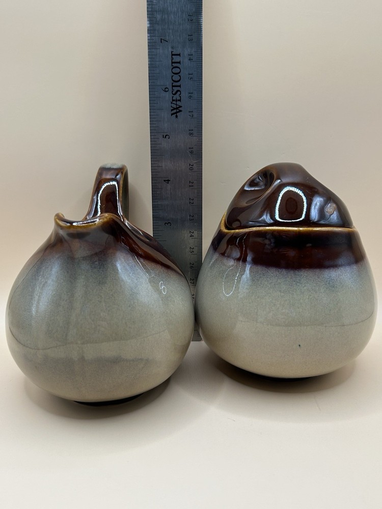 Sango Nova Brown 4933 Creamer And Sugar Set