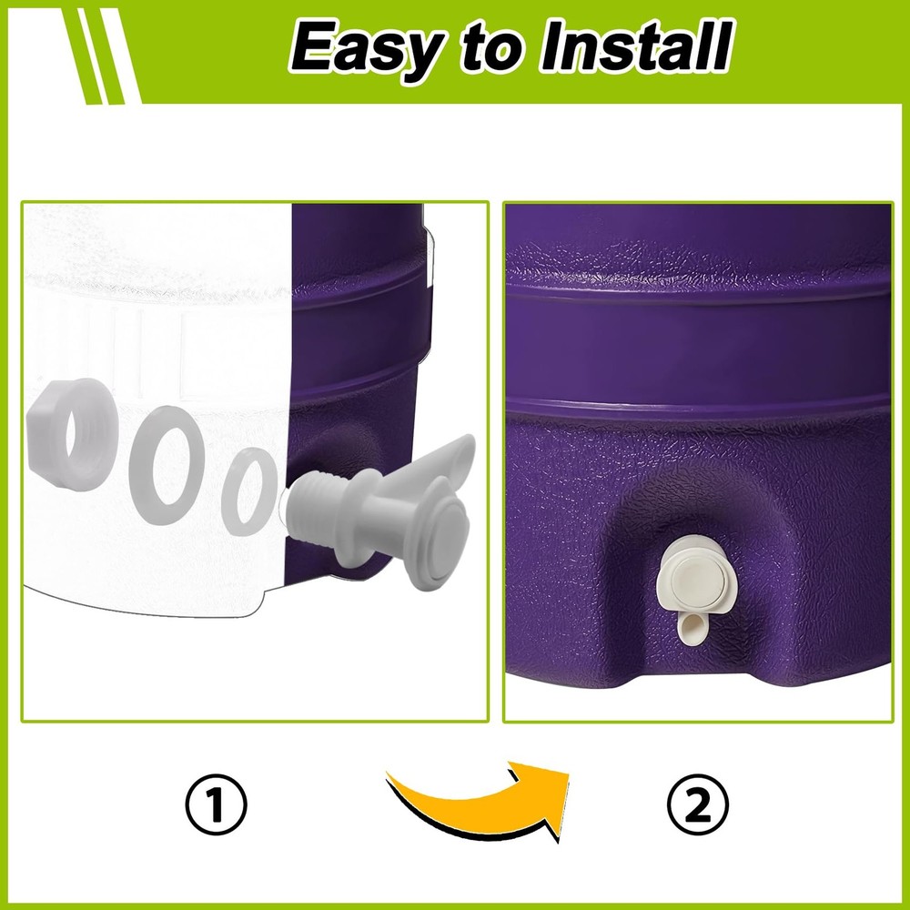5-Pack Push Button Spigot Kit Compatible with Igloo Coolers 2 3 5&10 Gallon S...