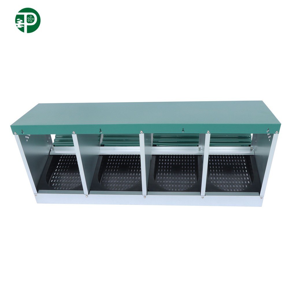 Chicken Nesting Boxes With Perch Metal Chicken Egg Laying 4 Hole Nesting Box