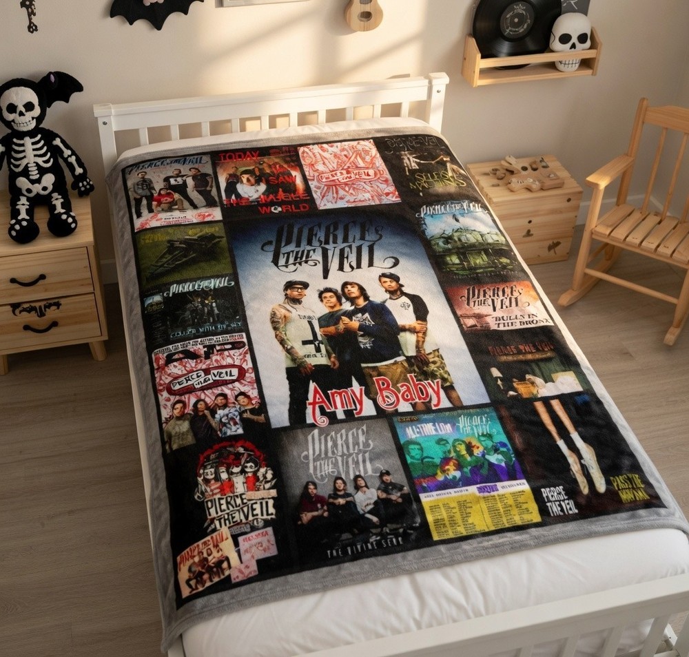 Personalized Post Hardcore Band Flannel Blanket Music Gift