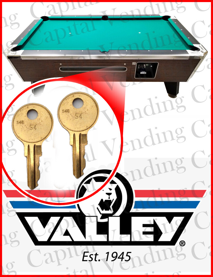 Valley Dynamo  Pool Table 54 key or replacement lock with key - you select