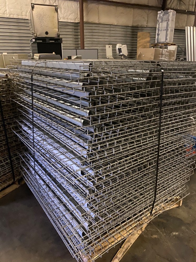 USED Waterfall Wire Mesh Decking Pallet Rack 48"D x 56"W, Pallet Racking.