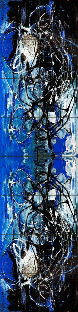 12 x 48 Art Abstract Mural Ceramic Backsplash Bath Decor Tile #1637