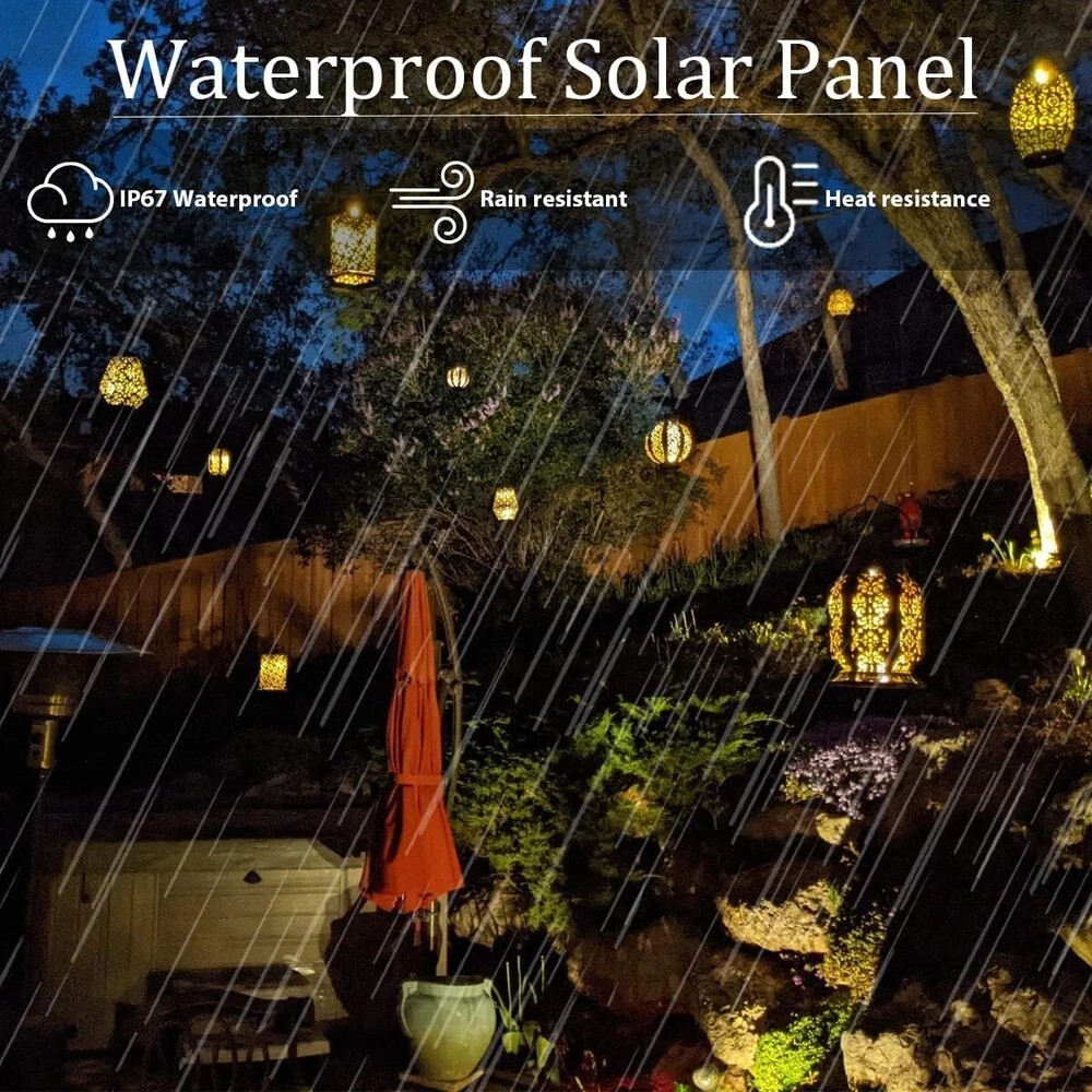 2 Pack Solar Light Replacement Top 3.15in Waterproof LED Lantern for Garden Use