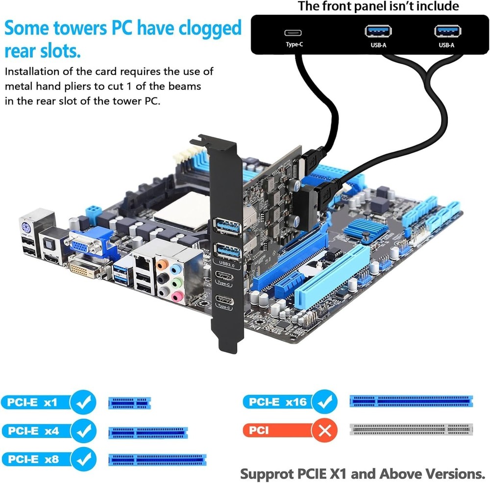 High-Speed USB Expansion Card for Windows & Linux