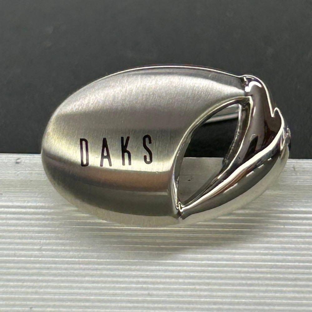 Daks Silver-Tone Cufflinks Button -USED- VG