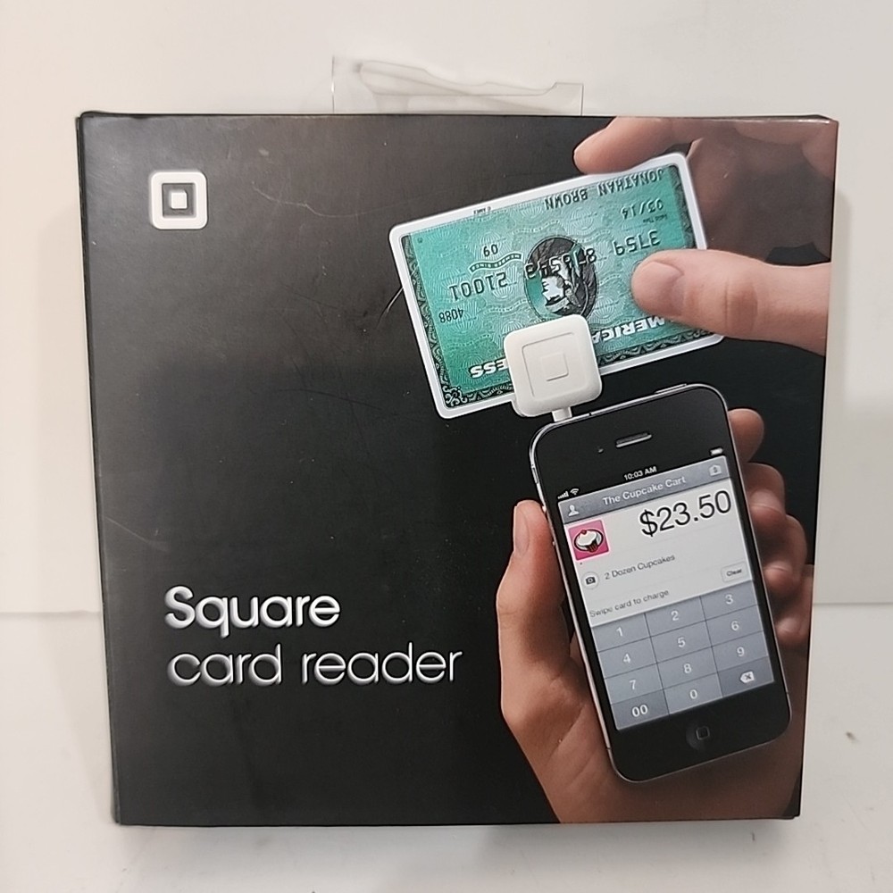 Square Credit Card Reader for Apple and Android Headphone Jack - New