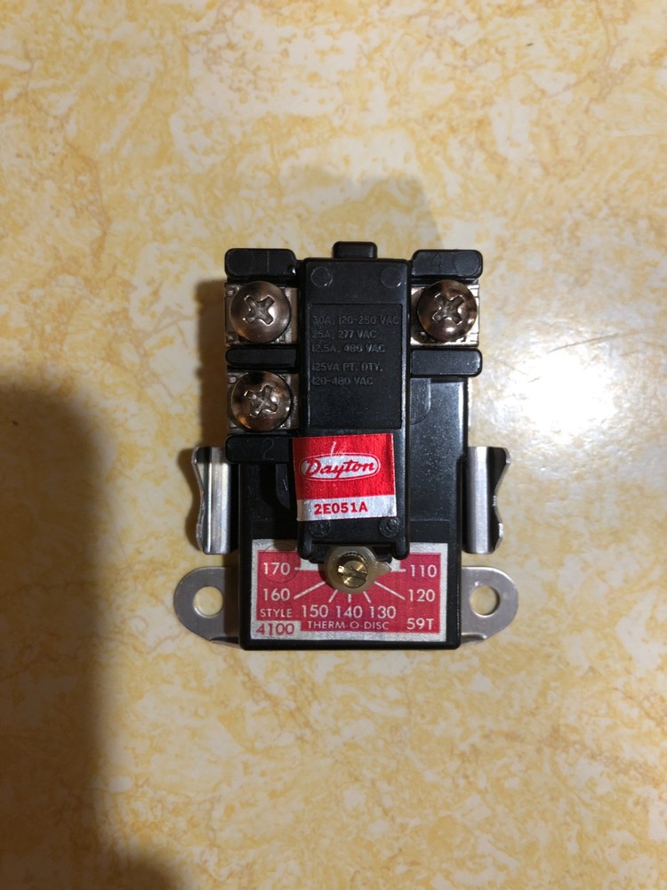 Dayton 2E051A Water Heater Thermostat - Open Box, Unused