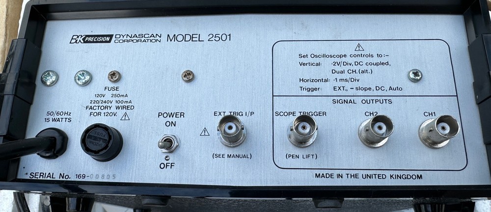 B+K Precision Dynascan 2501 Digital Storage Adapter for Oscilloscope, Plotter
