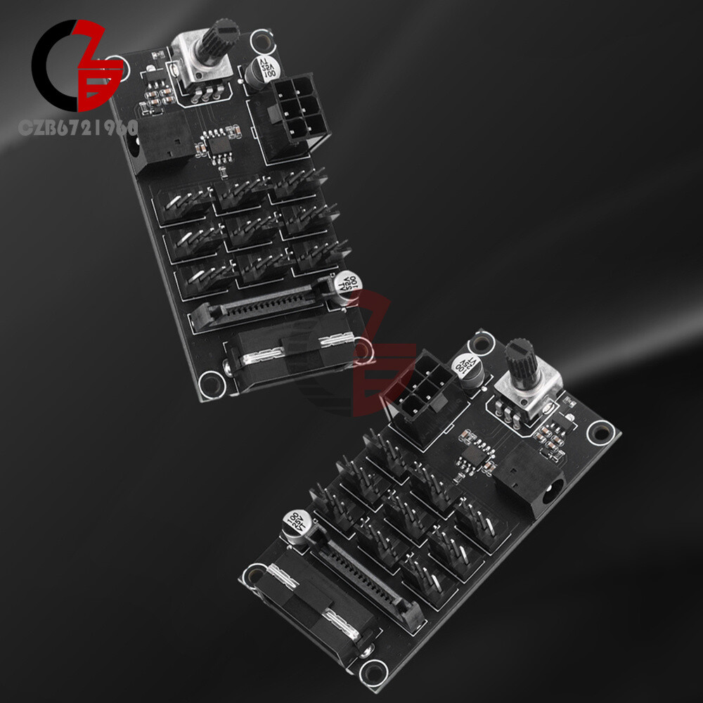 Computer Chassis PWM Violent Fan Speed Controller 9-Channel Fan Hub Controller