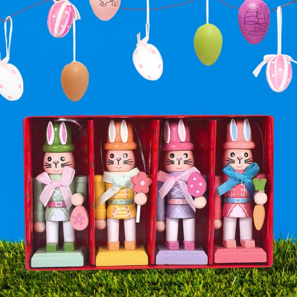 4x Christmas Nutcracker Ornaments Xmas Tree Decor Arts Crafts Nutcracker Figures