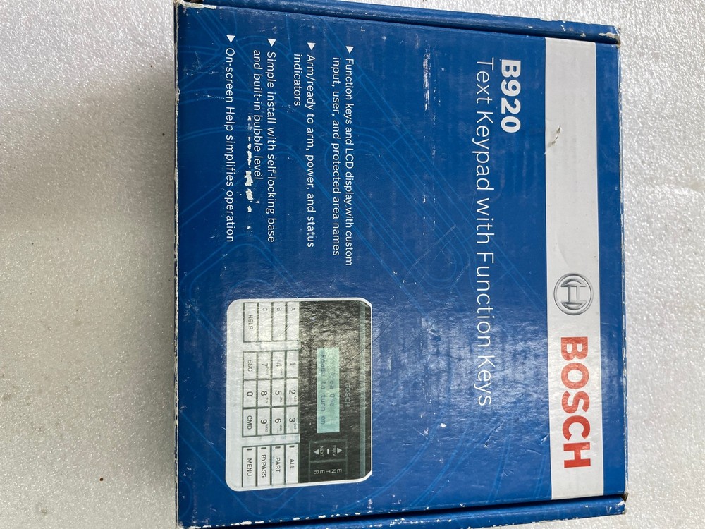 NEW BOSCH B920 2 LINE TEXT KEYPAD W/ Function Keys LCD DISPLAY ON SCREEN HELP