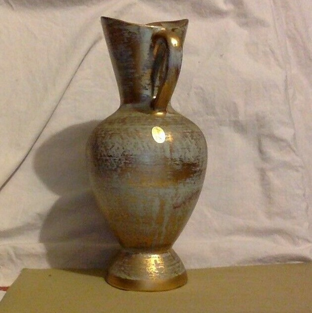 Vintage Stangle Pottery. 12" Tall Pitcher. Original Sticker.