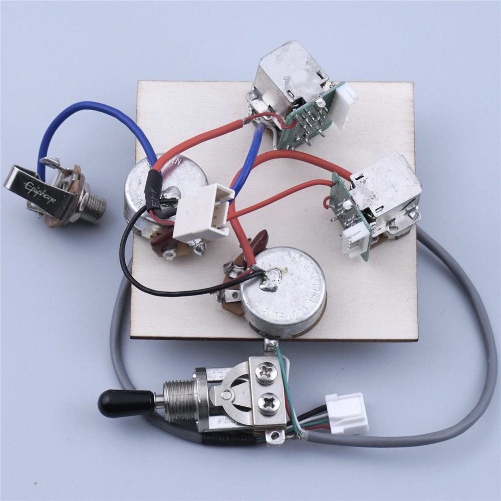 1 Set Epiphone Guitar Wiring Harness 2V2T PULL/PUSH POT Switch For SG LP Dot OEM