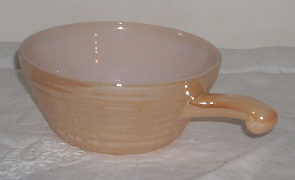 Vintage Fire King Peach Luster Individual Casserole