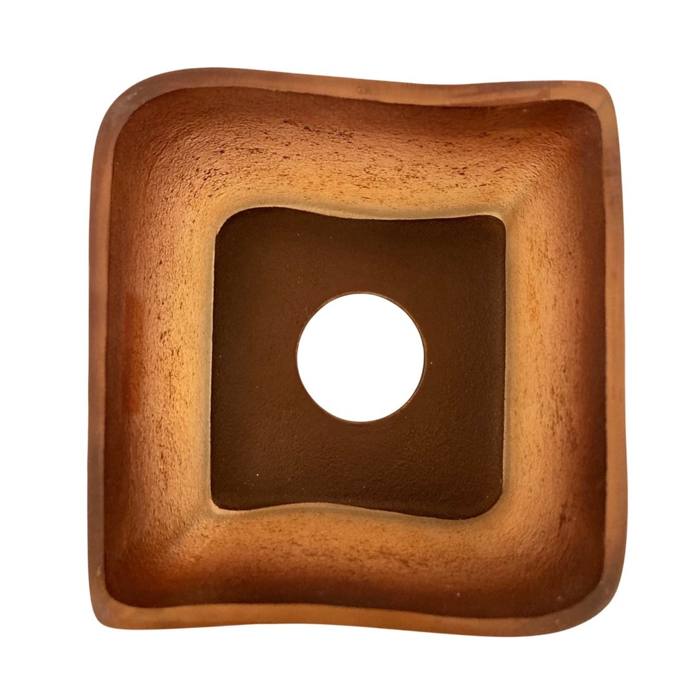 Croscill Gold-Flecked Amber Colored Square Tissue Holder