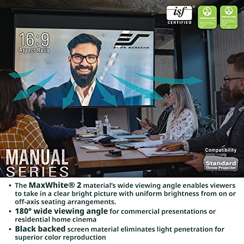 ELITE SCREENS MANUAL SERIES 100" 16:9 PULL DOWN Projector - Scratch & Dent