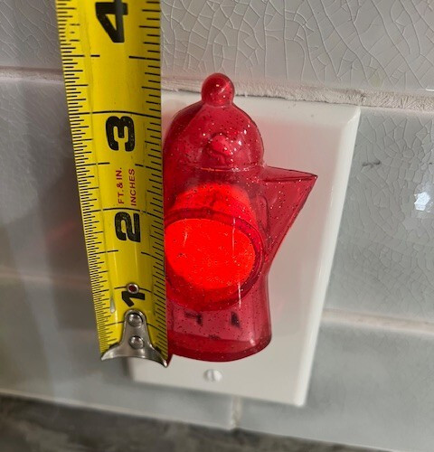 Vintage Plastic Red Coffee Pot Night Light