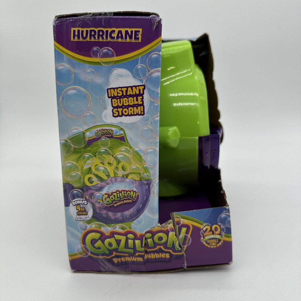Gazillion Bubbles Hurricane Easy Clean Premium Bubble Machine SEALED