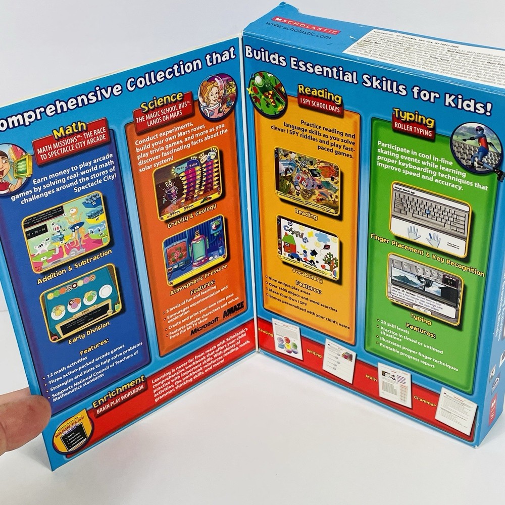 Scholastic Brain Play 1st Grade 3rd edition PC CD-ROM Software Children's Game