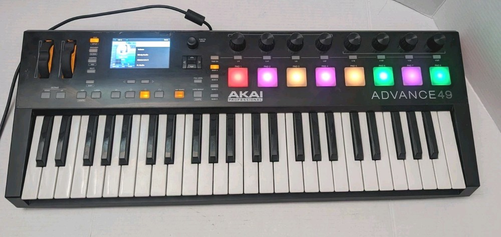 AKAI Advance 49 MIDI Keyboard Controller Tested Works Great