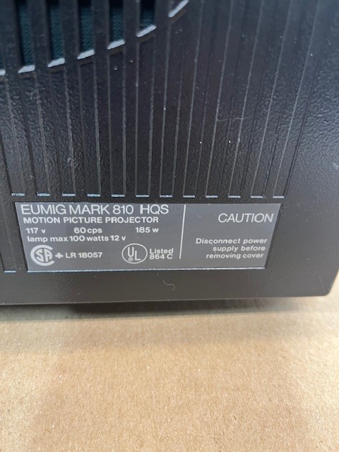 Vintage.Eumig MARK S 810 8mm Projector. Untested, powers on.