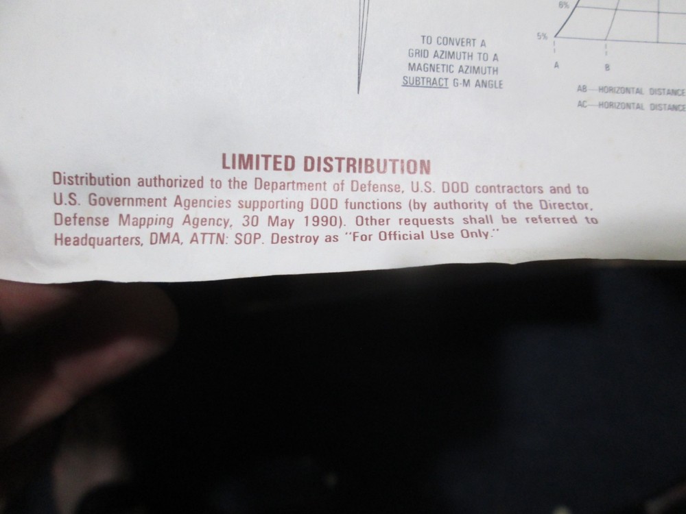 Original USGI Desert Storm Iraq Map -AS SALMAN