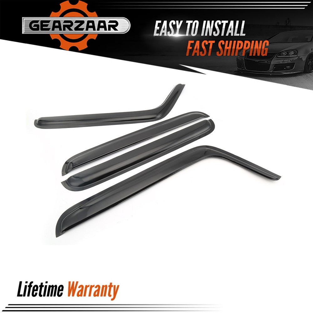 4 pcs Window Vent Visor Sun Rain Guards For 2007-2017 Jeep Wind Deflectors