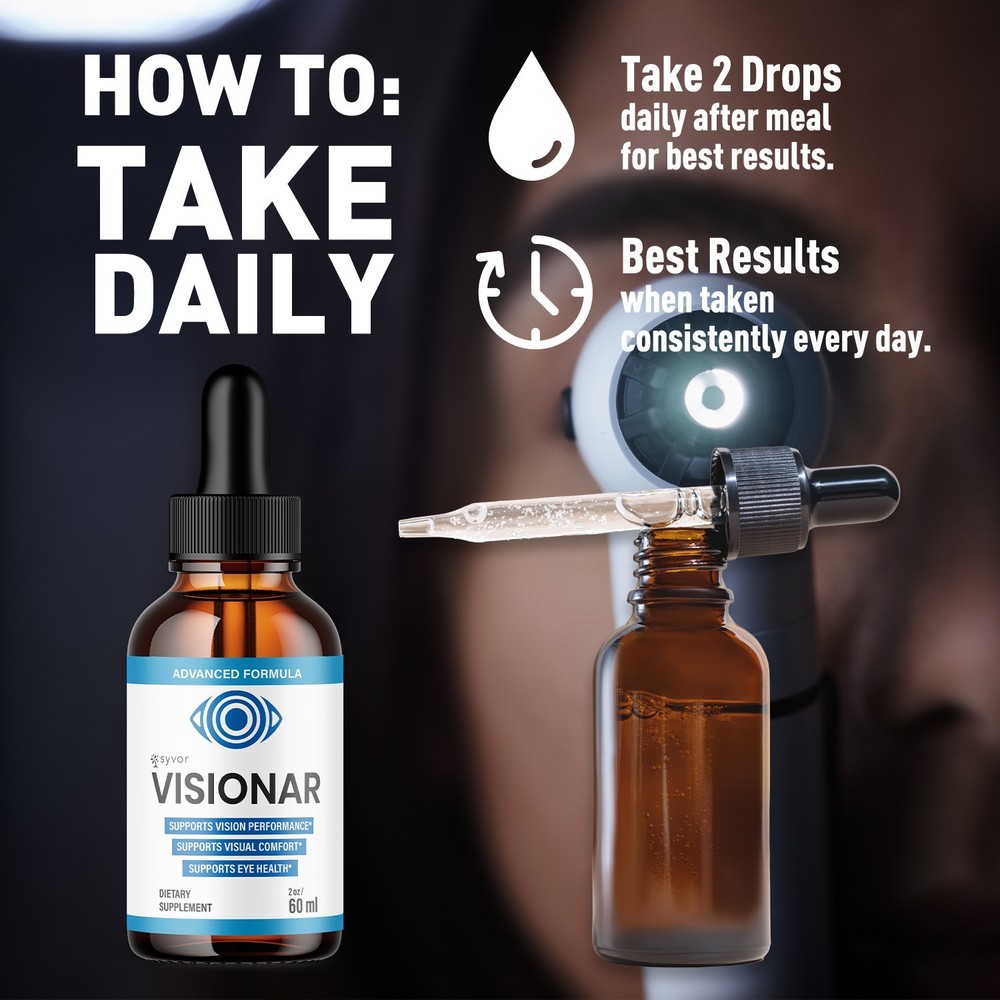 (1 Pack) Visionar Drops Enhance Vision, Support Healthy Eye Function 30 Servings