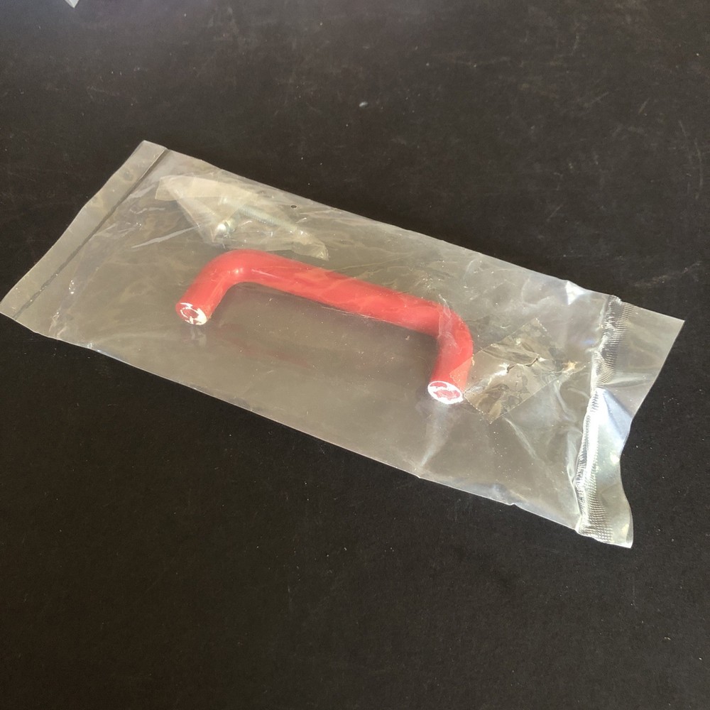 2x Vintage 3” Red Modern Plastic Drawer Handle Pulls