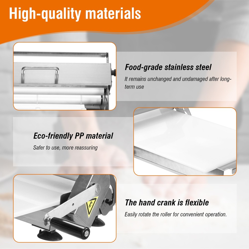 Folding Dough Rolling Machine Adjustable Thickness 0-25mm for Pizza Bread Pastry