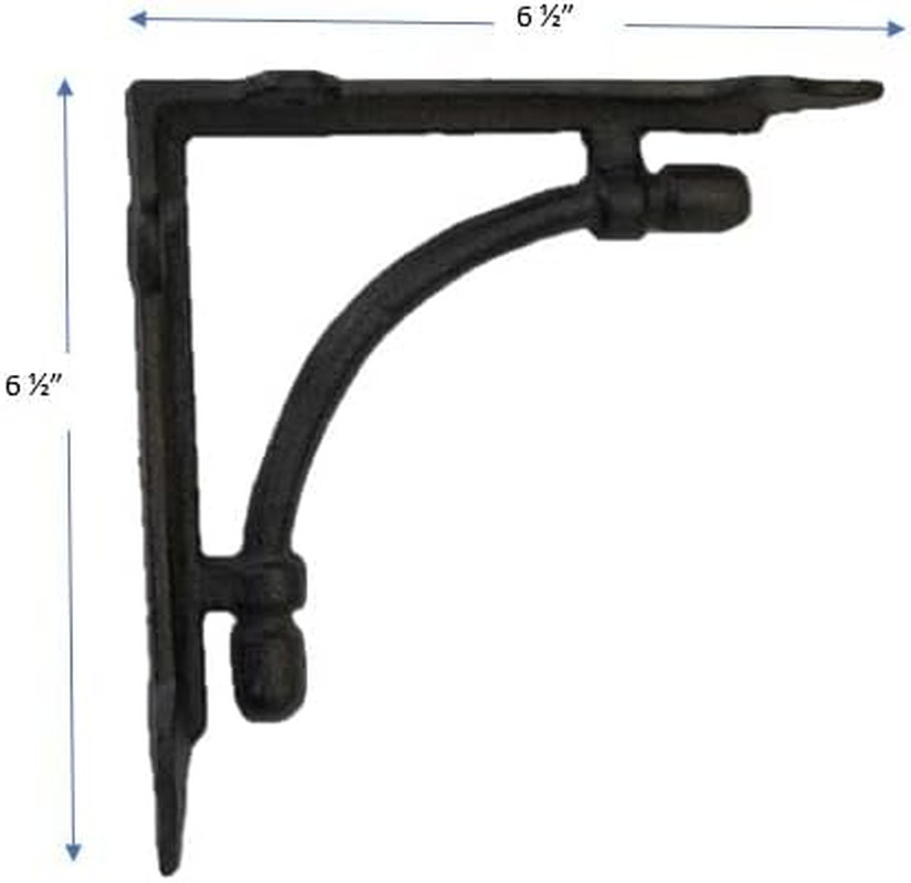 6 Medium Cast Iron Shelf Brackets Corbels 6 1/2" X 6 1/2"